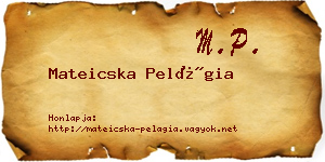 Mateicska Pelágia névjegykártya